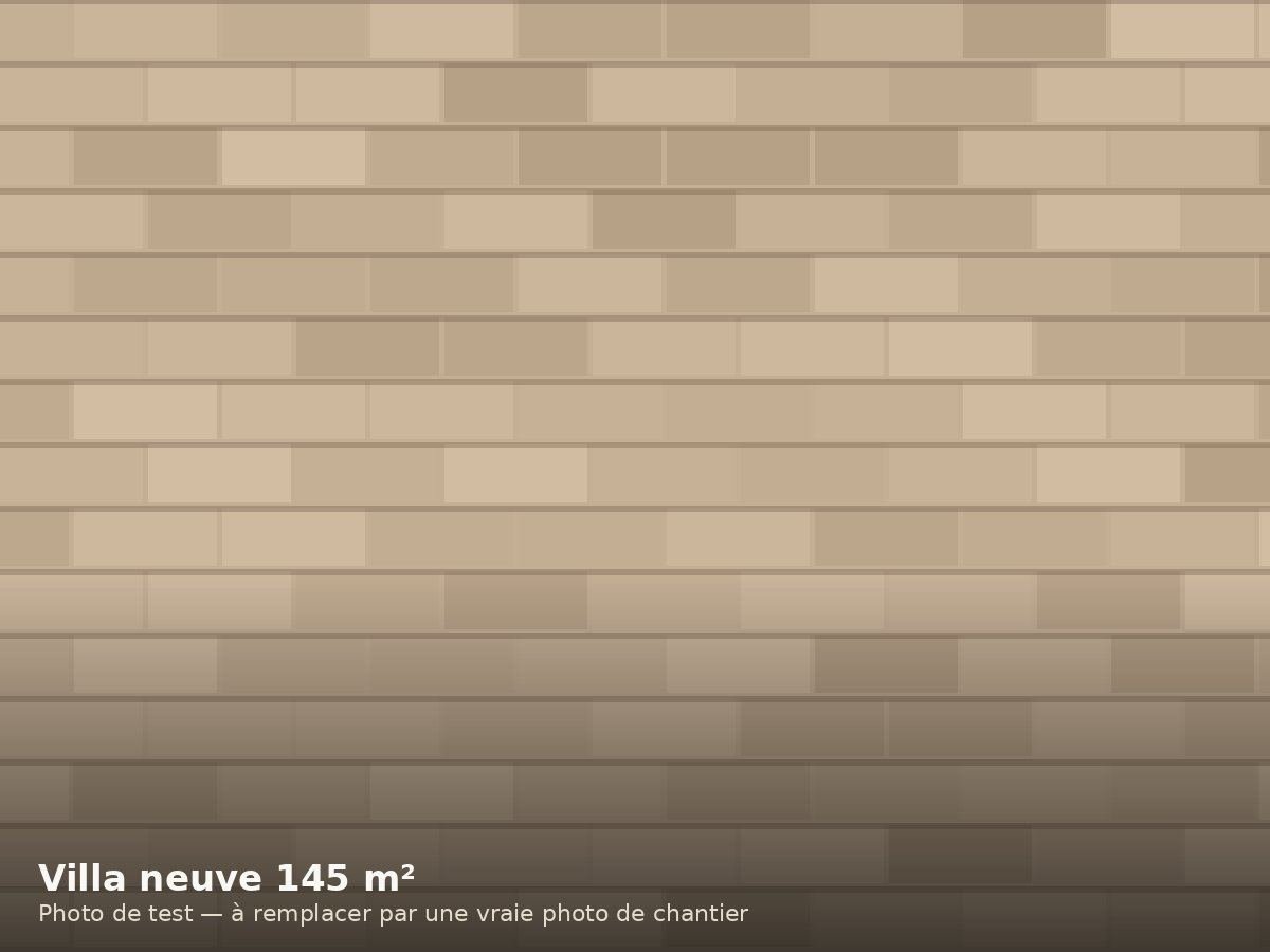 Photo de test — à remplacer par une vraie photo du chantier villa neuve 145 m² à Florensac
